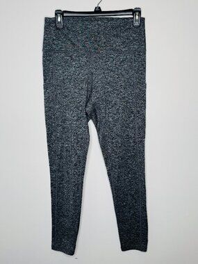 Aerie Heather Grey Leggings Womens L High Rise Two Pockets Chill Play Move 47598
